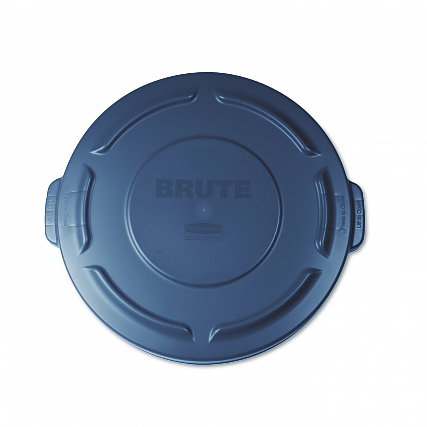 BRUTE Self-Draining Flat Top Lids for 20 gal Round BRUTE Containers, 19.88" Diameter, Gray (261960GRA)