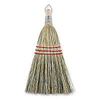 Corn Whisk Broom, Corn Fiber Bristles, 9" Bristle Length, Yellow, 12/Carton (951WC)