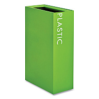 Mixx Recycling Center Rectangular Receptacle, 29 gal, Steel, Green (9448GN)