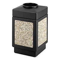 Canmeleon Aggregate Panel Receptacles, Top-Open, 38 gal, Polyethylene, Black (9471NC)