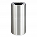 Single Recycling Receptacle, 20 gal, Steel, Brushed Aluminum (9942SS)