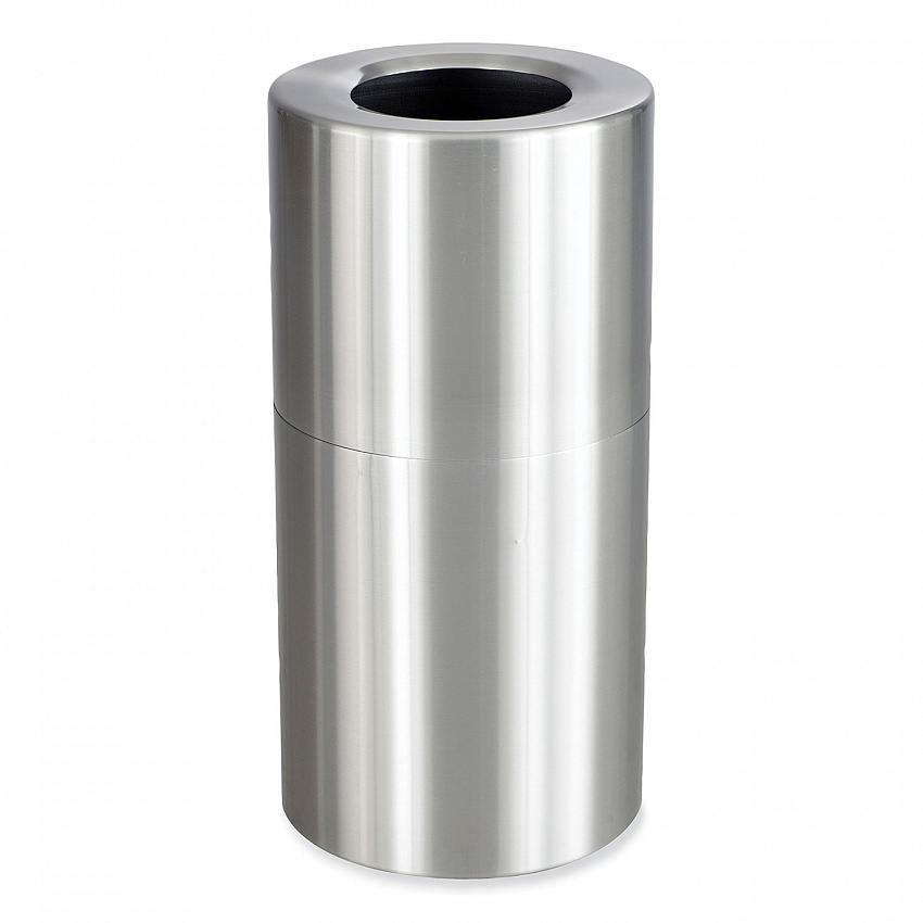 Single Recycling Receptacle, 20 gal, Steel, Brushed Aluminum (9942SS)