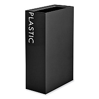Mixx Recycling Center Rectangular Receptacle, 29 gal, Steel, Black (9448BL)