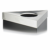 Trifecta Waste Receptacle Lid, No Inscription, 20w x 20d x 3h, Stainless Steel (9560BL)