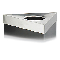 Trifecta Waste Receptacle Lid, No Inscription, 20w x 20d x 3h, Stainless Steel (9560BL)