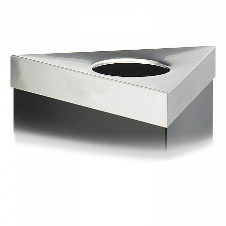 Trifecta Waste Receptacle Lid, No Inscription, 20w x 20d x 3h, Stainless Steel (9560BL)