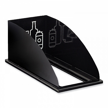 Mixx Recycling Center Lid, Topper Style, 9.87w x 19.87d x 0.62h, Black (9449BL)