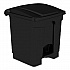 Plastic Step-On Receptacle, 8 gal, Metal, Black (9924BL)