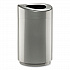 Open Top Round Waste Receptacle, 30 gal, Steel, Silver (9920SL)