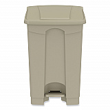 Plastic Step-On Receptacle, 12 gal, Plastic, Tan (9925TN)