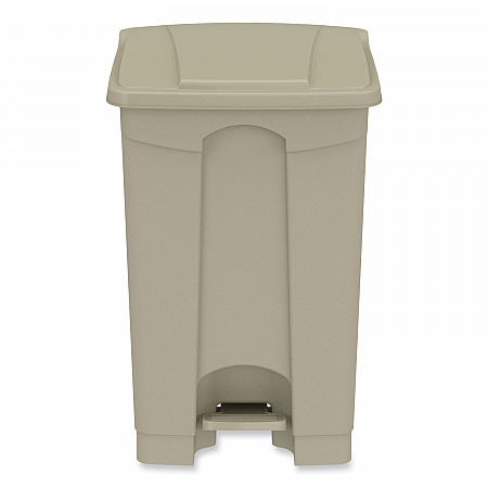 Plastic Step-On Receptacle, 12 gal, Plastic, Tan (9925TN)