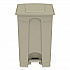 Plastic Step-On Receptacle, 12 gal, Plastic, Tan (9925TN)