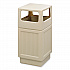 Canmeleon Recessed Panel Receptacles, Side-Open, 38 gal, Polyethylene, Tan (9476TN)