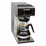 VP17-1 12-Cup Commercial Pourover Coffee Brewer, Stainless Steel/Black (133000001)