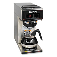 VP17-1 12-Cup Commercial Pourover Coffee Brewer, Stainless Steel/Black (133000001)