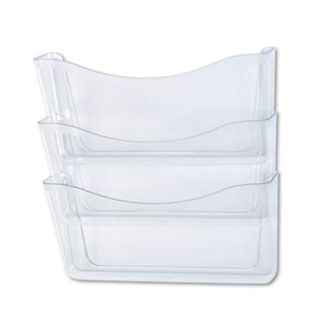 Rubbermaid Unbreakable Three Pocket Wall File Set, Letter, Clear (65976ROS)