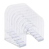 Rubbermaid Optimizers Multifunctional Six-Tier Jumbo Incline Sorter, 6 Sections, Letter Size Files, 9.38" x 10.5" x 7.38", Clear (96600ROS)