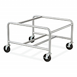 Sled Base Stack Chair Cart, Metal, 500 lb Capacity, 23.5" x 27.5" x 17", Silver (4190SL)
