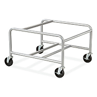 Sled Base Stack Chair Cart, Metal, 500 lb Capacity, 23.5" x 27.5" x 17", Silver (4190SL)