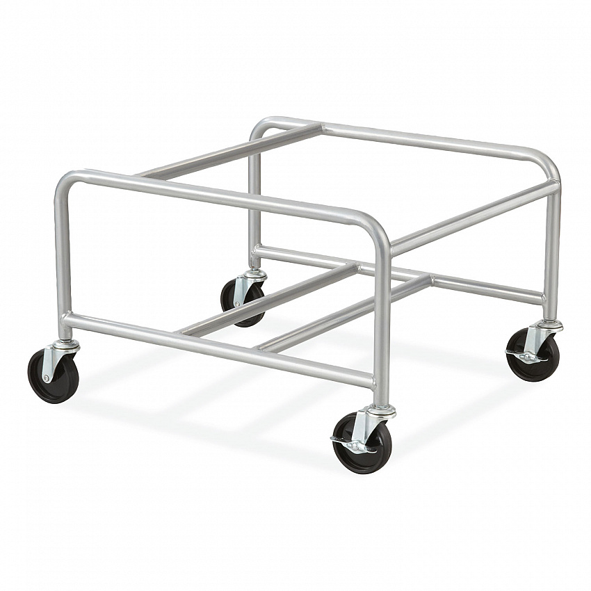 Sled Base Stack Chair Cart, Metal, 500 lb Capacity, 23.5" x 27.5" x 17", Silver (4190SL)