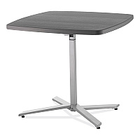 Cafe Time Adjustable-Height Table, Square, 36w x 36d x 30 to 42h, Charcoal Slate (CTT3042)