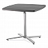 Cafe Time Adjustable-Height Table, Square, 36w x 36d x 30 to 42h, Charcoal Slate (CTT3042)