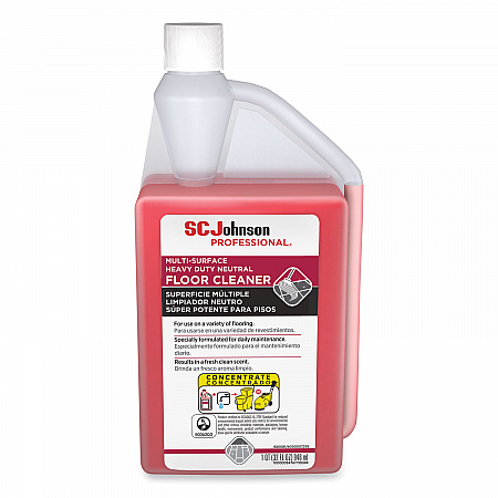 Heavy Duty Neutral Floor Cleaner, Fresh Scent, 32 oz Squeeze and Pour Bottle, 6/Carton (680081)