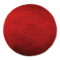 EZ CARE Heavy Duty Scrub Pad, 20" Diameter, Red/Gray, 5/Carton (311181)