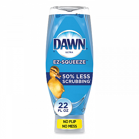 Ultra Liquid Dish Detergent, Dawn Original Scent, 22 oz E-Z Squeeze Bottle (00208)