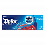Zipper Freezer Bags, 1 gal, 9.6" x 12.1", Clear, 28/Box (314445BX)