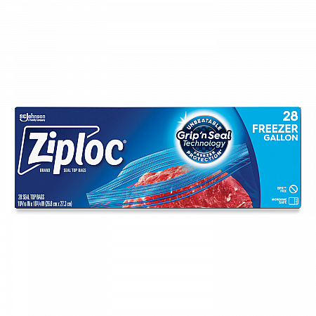 Zipper Freezer Bags, 1 gal, 9.6