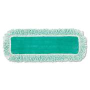Rubbermaid Commercial Dust Pad with Fringe, Microfiber, 18" Long, Green, 6/Carton (Q418GNCT)