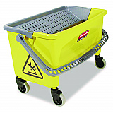 HYGEN Press Wring Bucket for Microfiber Flat Mops, 43 qt, Yellow (Q90088YW)