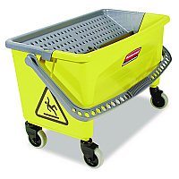 HYGEN Press Wring Bucket for Microfiber Flat Mops, 43 qt, Yellow (Q90088YW)