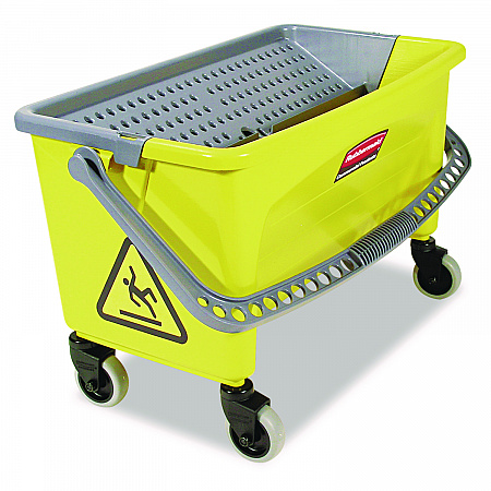 HYGEN Press Wring Bucket for Microfiber Flat Mops, 43 qt, Yellow (Q90088YW)