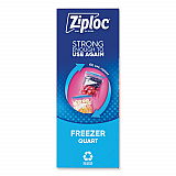 Zipper Freezer Bags, 32 oz, 6.97" x 7.7", Clear, 38 Bags/Box, 9 Boxes/Carton (314444)