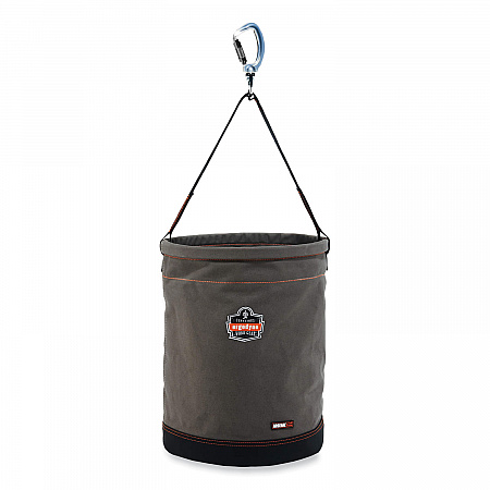 Arsenal 5945 Extra-Large Swiveling Carabiner Canvas Hoist Bucket, 150 lb, Gray (14945)