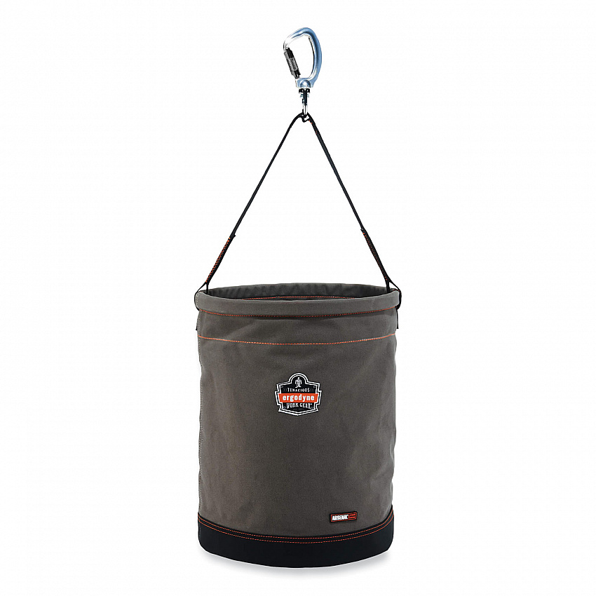Arsenal 5945 Extra-Large Swiveling Carabiner Canvas Hoist Bucket, 150 lb, Gray (14945)