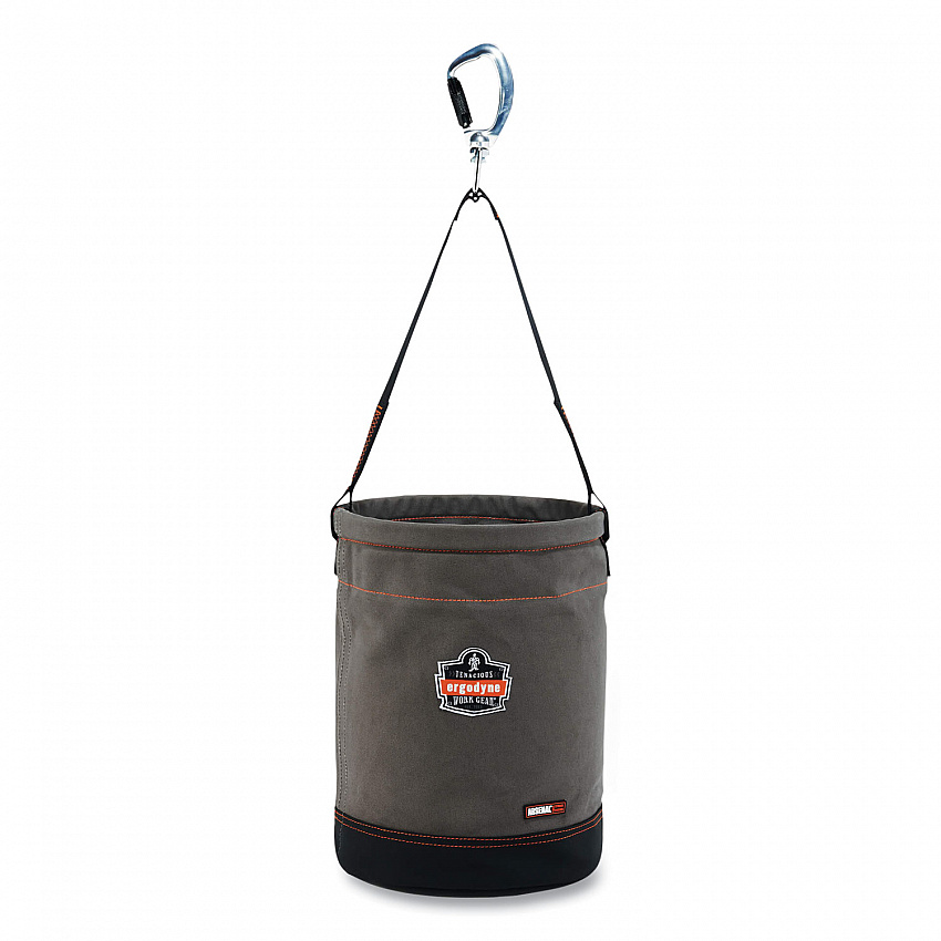 Arsenal 5940 Swiveling Carabiner Canvas Hoist Bucket, 150 lb, Gray (14940)