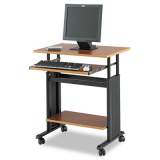 Safco Muv 28" Adjustable-Height Desk, 29.5" x 22" x 29" to 34", Cherry/Black (1925CY)