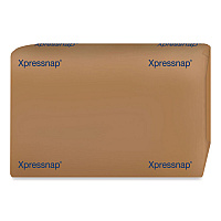 Xpressnap Interfold Dispenser Napkins, 1-Ply, Bag-Pack, 13 x 8.5, Natural, 500/Pack, 12 Packs/Carton (DX906E)
