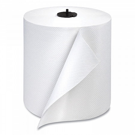 Paper Wiper Roll Towel, 1-Ply, 7.68