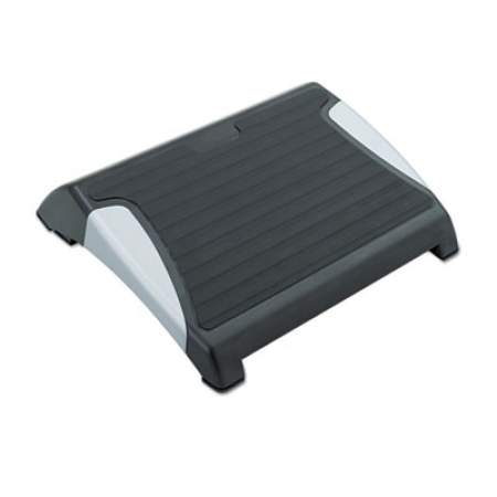 Safco Restease Adjustable Footrest, 15.5w x 13.75d x 3.25 to 5h, Black/Silver (2120BL)