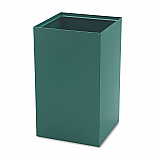 Public Square Recycling Receptacles, Plastic Recycling, 25 gal, Steel, Green (2981GN)