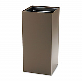 Public Square Recycling Receptacles, 31 gal, Steel, Brown (2982BR)