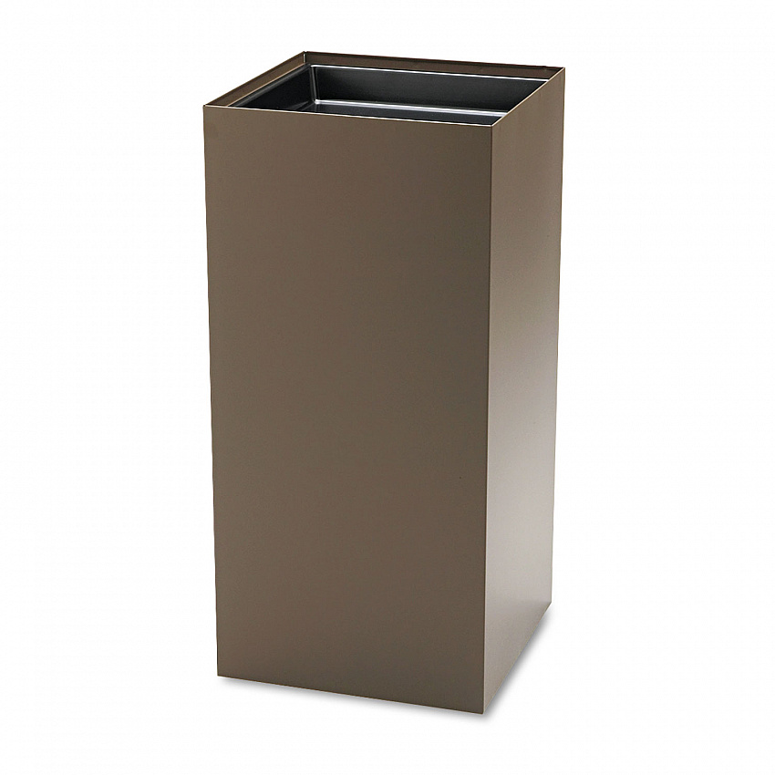 Public Square Recycling Receptacles, 31 gal, Steel, Brown (2982BR)