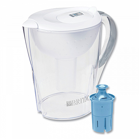 Pacifica Pitcher with Longlast+ Filter, 10 Cups, White/Clear (36515)