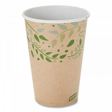 EcoSmart Recycled Hot/Cold Cups, 16 oz, Paper, Kraft/Green, 1,000/Carton (2346R)