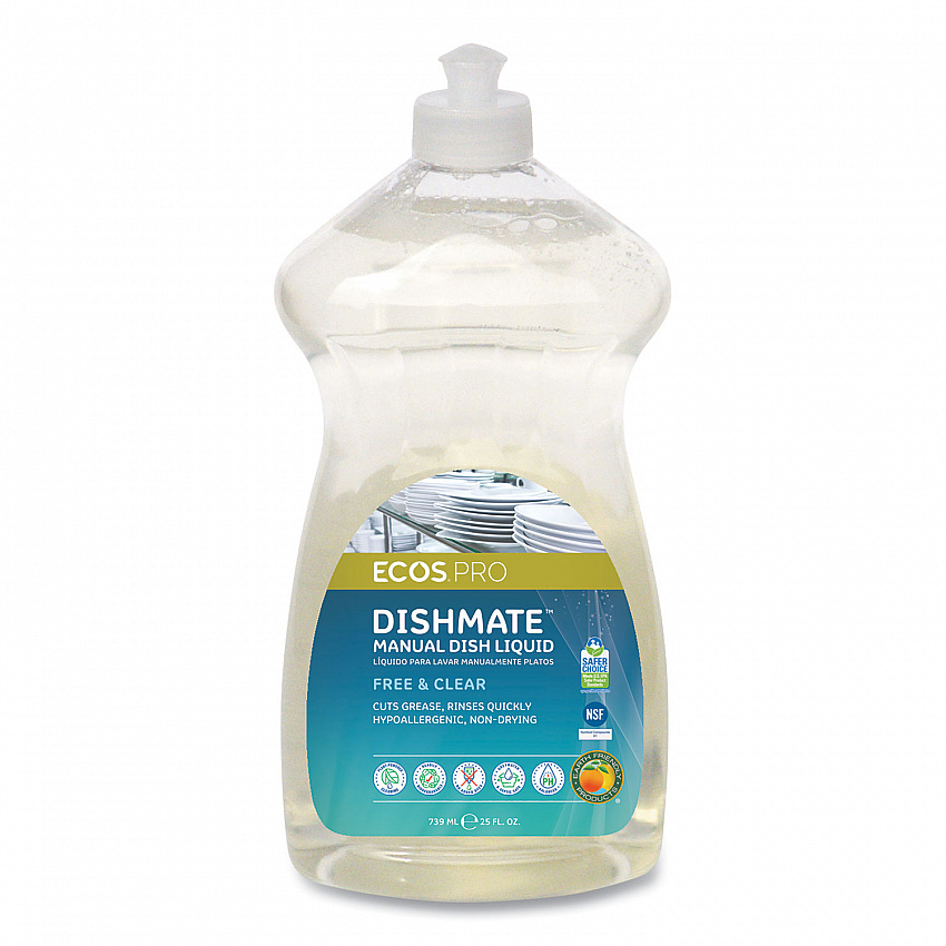 Dishmate Manual Dish Liquid, Unscented, 25 oz Bottle (PL97216EA)