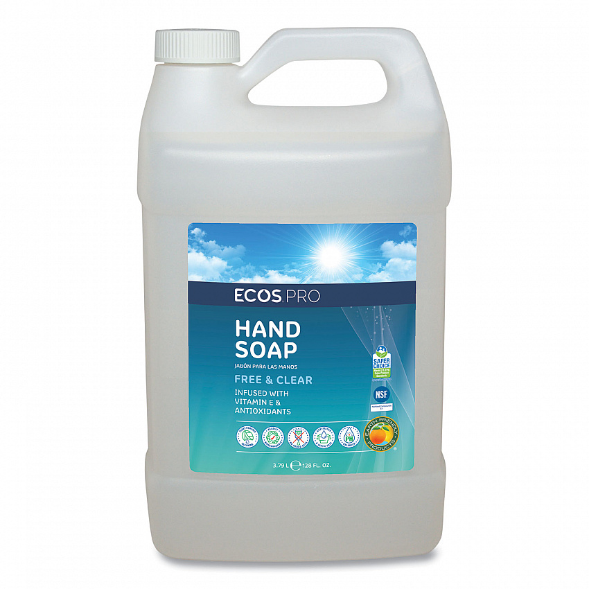 Liquid Hand Soap, Free and Clear Scent, 1 gal (PL966304EA)